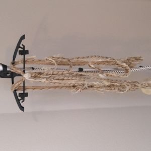 Rope Scarf in Cream and White